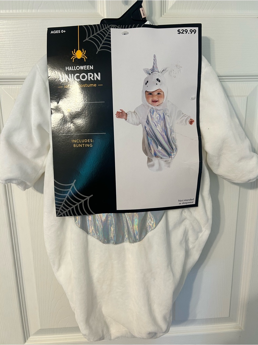 NWT! - Halloween Baby Unicorn Costume - White & Silver, Size 0-9 months